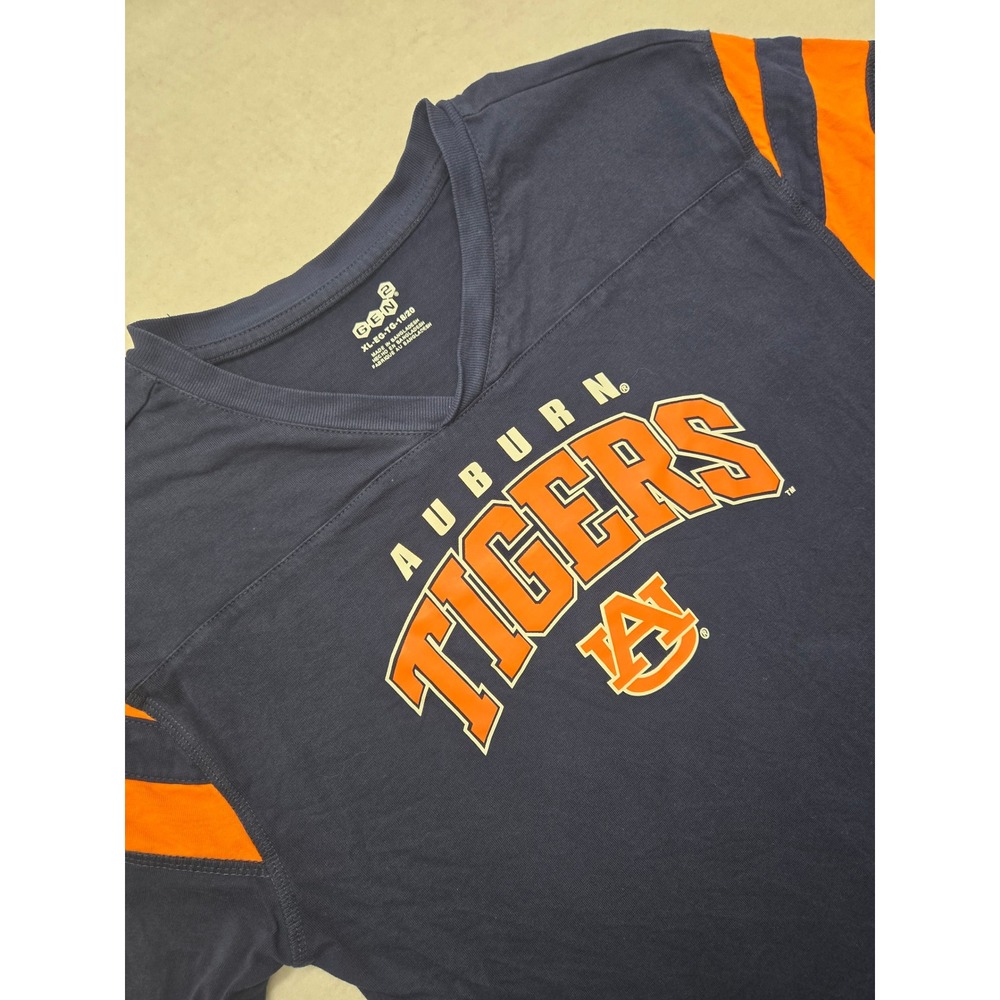 Auburn Tigers Football Graphic T Shirt Gen2 XL Orange Stripe Collegiate